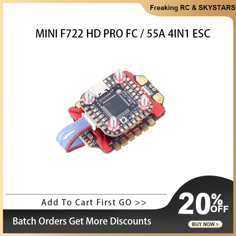 SKYSTARS F722FC &AM32 55A 4IN1 - Foxeer Reaper F4 128K 65A Esc recension och pris